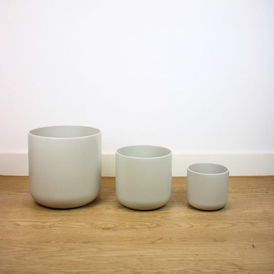 Light Grey Ceramic Pot