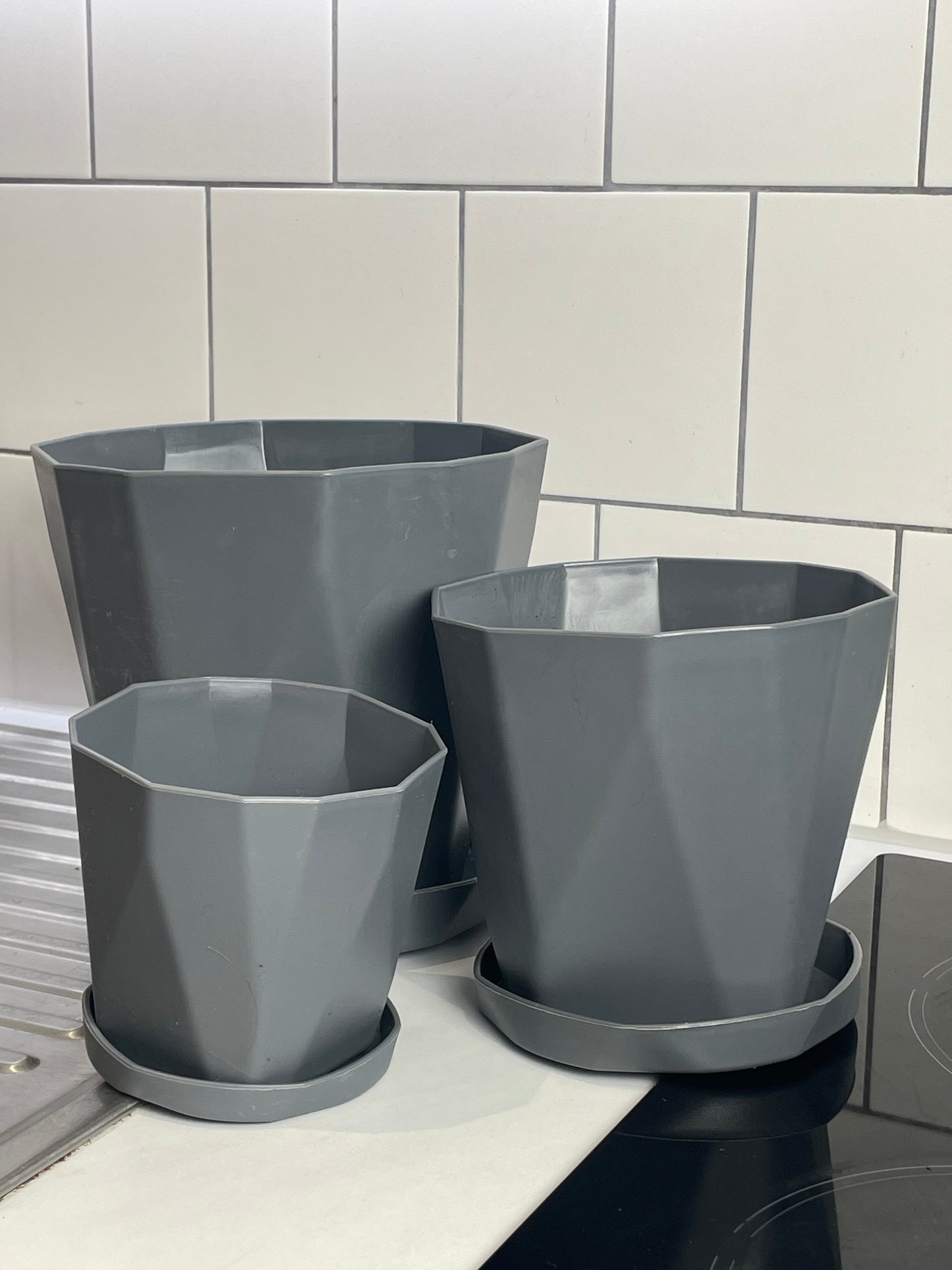 Charcoal Grey Plant Pot